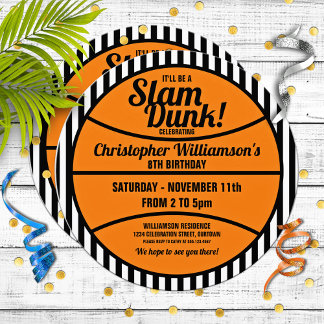 Kinderbasketball Geburtstagsparty Einladung