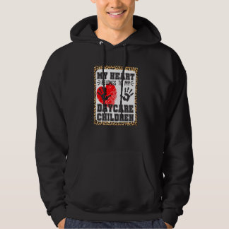 Kinderbetreuer Heart Daycare Children Leopard Hoodie