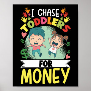 Kinderbetreuer Kinderbetreuung Ich suche Kleinkind Poster