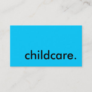 Kinderbetreuung. (Farbanpassbar) Telefonnummerkarte