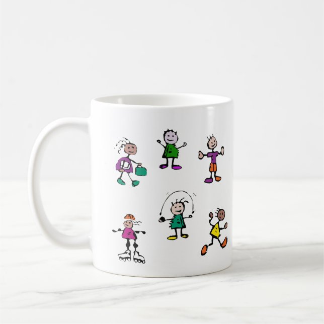 Kinderbetreuung, Kinderbetreuung, Lehrer, Babysitt Kaffeetasse (Links)