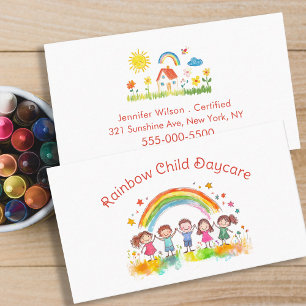Kinderbetreuung Kinderbetreuungsdienst Regenbogen Visitenkarte
