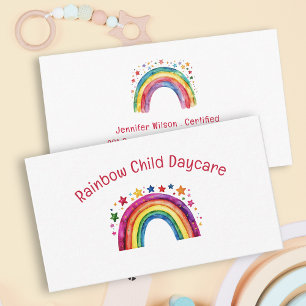 Kinderbetreuung Kinderbetreuungsdienst Regenbogen Visitenkarte