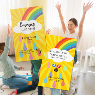 Kinderbetreuungs-Geschäftskarte Regenbogen-Sonnens Visitenkarte