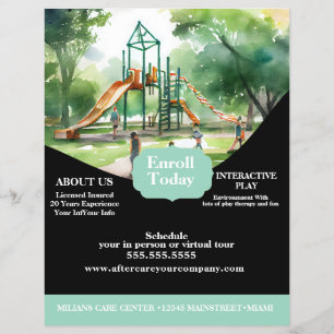 Kinderbetreuungs-Spielplatz-Center-Flyer Flyer