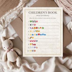 Kinderbuch Emoji Pictionary Baby Shower Game