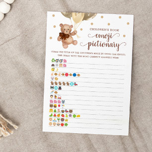 Kinderbuch Emoji Pictionary Teddy Bear Card Einladung