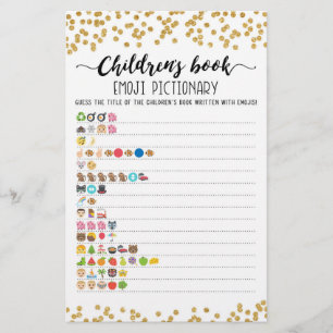Kinderbuch Emoji Pictionary with Answers game