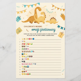 Kinderbücher Emoji Pictionary Game Dinosaurier