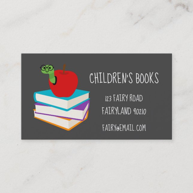Kinderbücher Kinderbuchhandlung und Spielzeug Visitenkarte (Vorderseite)