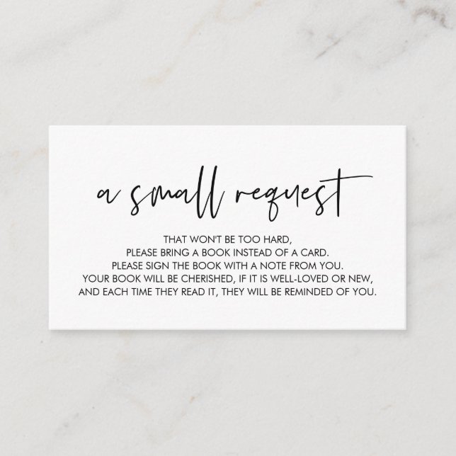 Kinderbücher, Moderner Minimaler Schriftart Begleitkarte (Vorderseite)