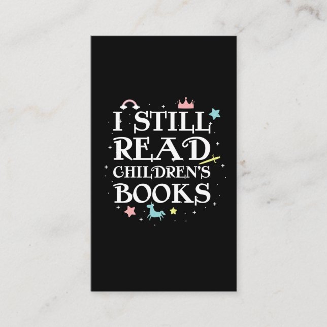  Kinderbücher Niedliche Leseliste Visitenkarte (Vorderseite)