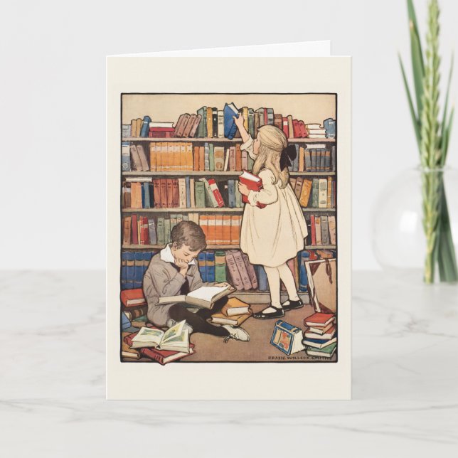 Kinderbuchwoche von Jessie Willcox Smith Karte (Vorderseite)