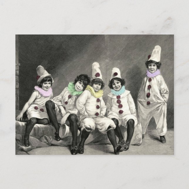 Kindercarneval Kinder Kostüm Vintag Postkarte (Vorderseite)