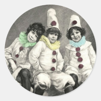 Kindercarneval Kinder Kostüm Vintag Runder Aufkleber
