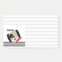 Kindercartoon-Hund Lieblings-Welpe Post-it Klebezettel