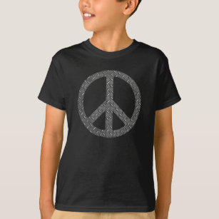 Kinderdiamant-Platten-Friedenszeichen-Shirt T-Shirt
