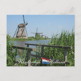 Kinderdijk Windmills Holland Postcard Postkarte