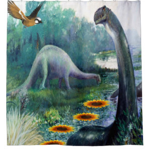 Kinderdinosaurier-Duschvorhang Duschvorhang