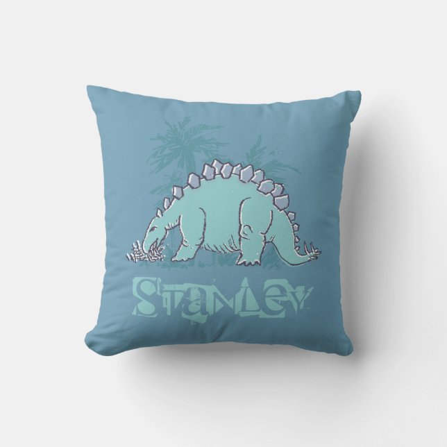 Kinderdinosaurierstegosaurus-Blaukissen Kissen (Vorderseite)