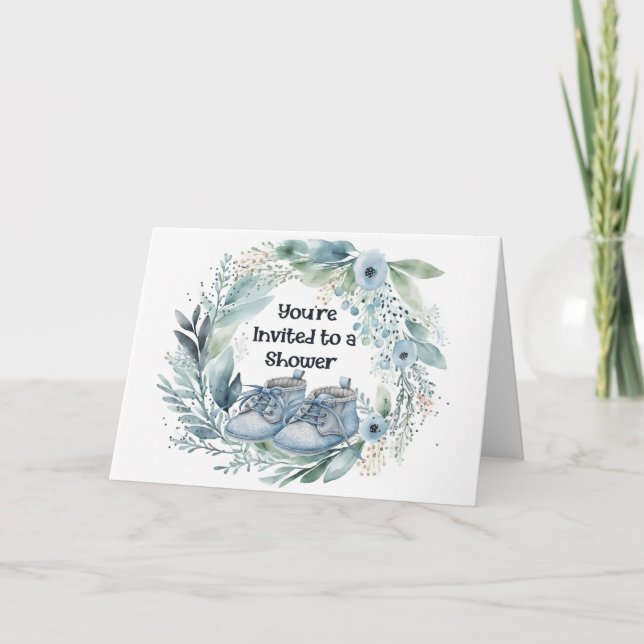 Kinderdusche Einladung für einen Jungen (Vorderseite)