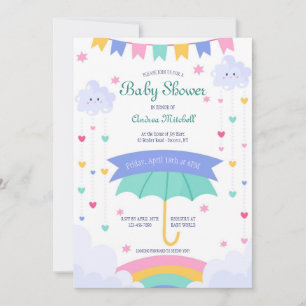 Kinderdusche Einladung Hand gezeichnet