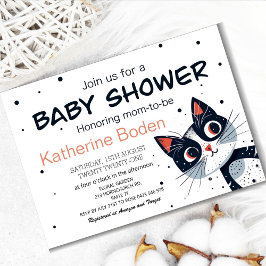 Kinderdusche Einladung Niedliche Cat Baby Dusche