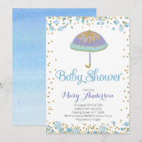 Kinderdusche Einladung Schirm