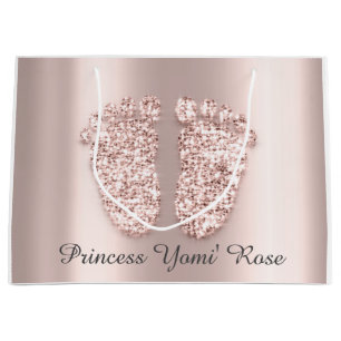 Kinderdusche Feet Boy Girl Name Rose Princess Große Geschenktüte
