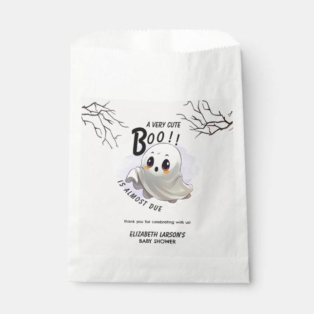 Kinderdusche Halloween Thema Niedliches Party Geschenktütchen (Vorderseite)