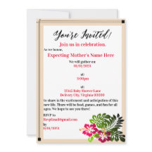 Kinderdusche Hibiskus Blume Einladung