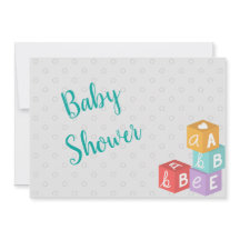 Kinderdusche mit ABC-Blöcken