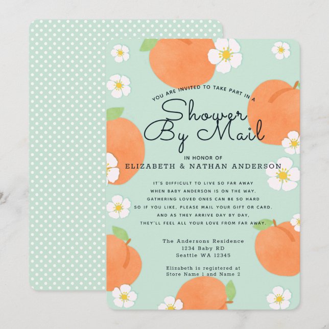 Kinderdusche per Post einladen Einladung (Vorne/Hinten)