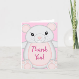 Kinderdusche rosa dankeskarte