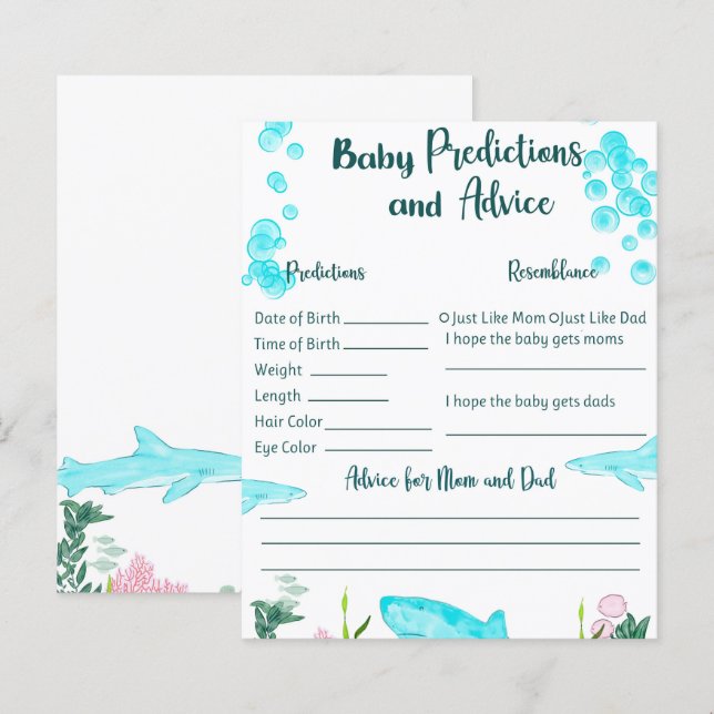 Kinderdusche Sake Card Vorhersagen und Ratschläge (Vorne/Hinten)