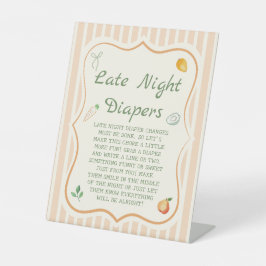 Kinderdusche Spät-Night-Diapers-Spiel Sockelschild