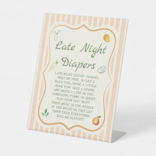 Kinderdusche Spät-Night-Diapers-Spiel Sockelschild