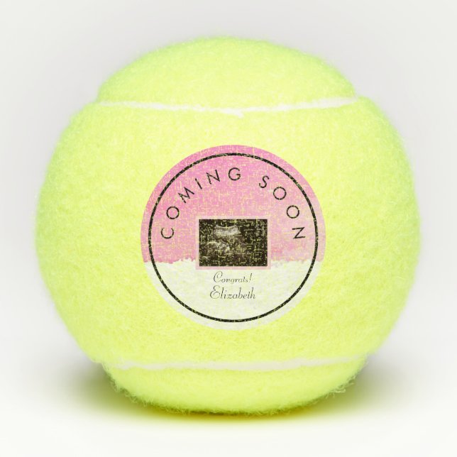 Kinderdusche Tennis Schwangerschaft Ultrasound Fot Tennisbälle (Vorderseite)