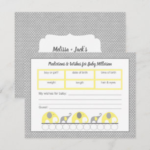 Kinderdusche Vorhersagen und Wünsche - neutral Einladung