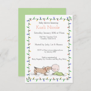 Kinderdusche & Weihnachtslicht Einladung