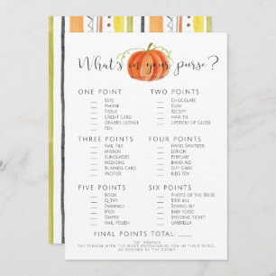 Kinderduschenspiel - Pumpkin, Fall Einladung