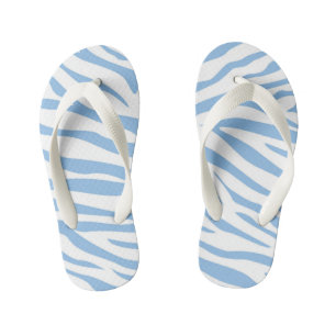 Kindere Blau Zebra Streifen Flip Flops
