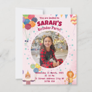 Kindereinladung Geburtstagsparty (Mädchen) Einladung