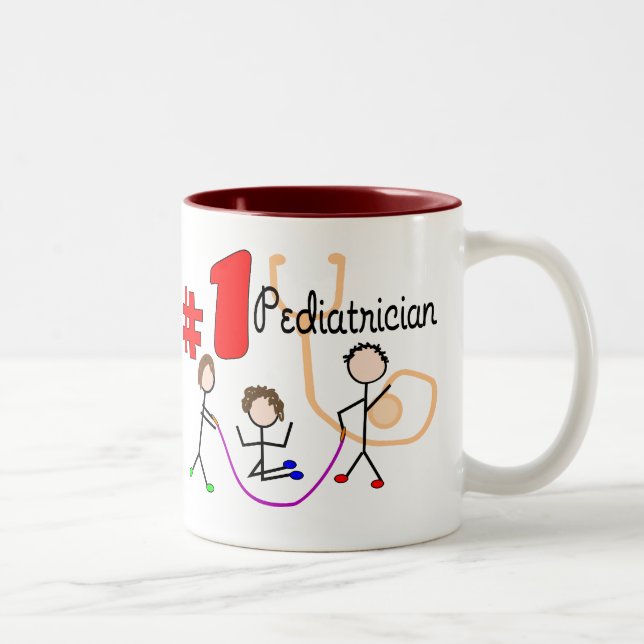 Kinderentwurfs-Geschenke des Kinderarzt-#1 Zweifarbige Tasse (Rechts)