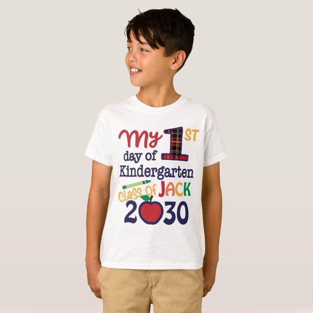 Kindererster Tag des Kindergarten-Shirts T-Shirt (Vorne ganz)