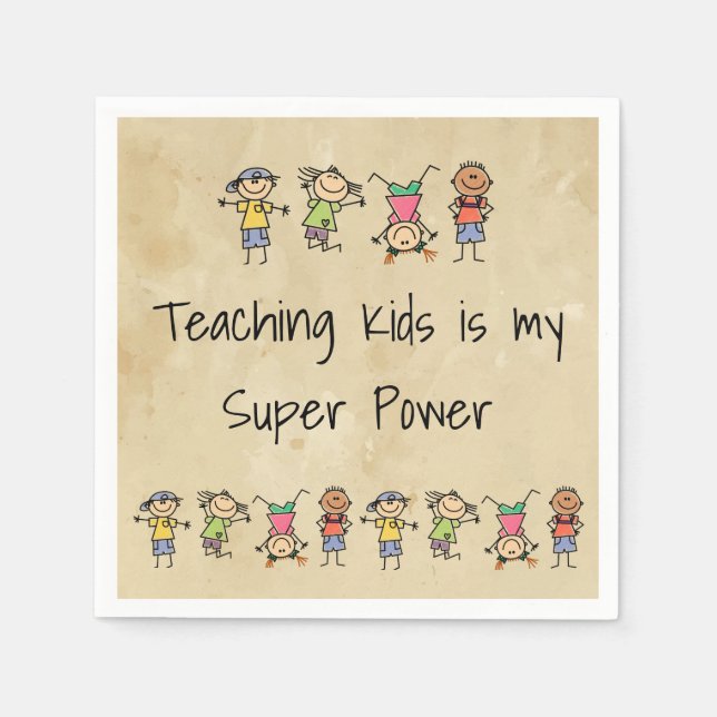 Kindererziehung ist mein Super Power Fun Quote Serviette (Vorderseite)