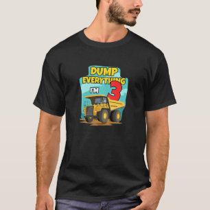 Kinderfamilienbau LKW-Bagger Geburtstag T-Shirt
