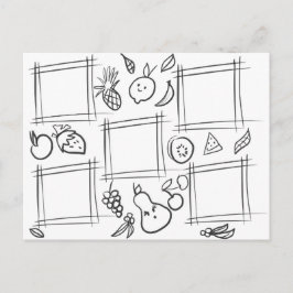 Kinderfarbenspass Zeichnend Doodling Postkarte