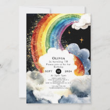 Kinderfarbiger Regenbogen zum Geburtstag