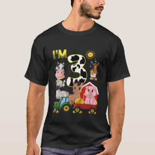 Kinderfarm Animals Traktor 3. Geburtstag 3 Jahre a T-Shirt